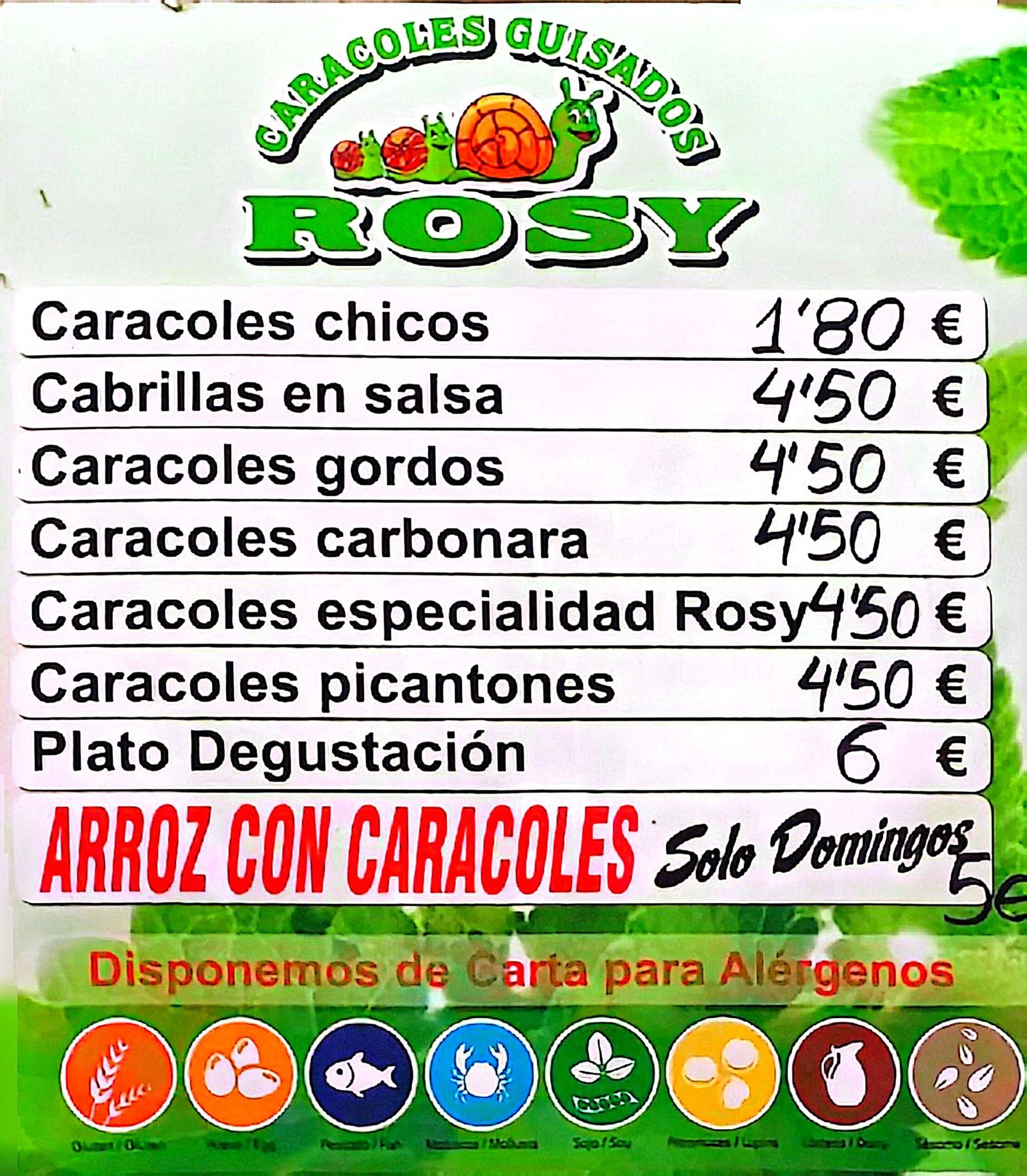 Caracoles Rosy