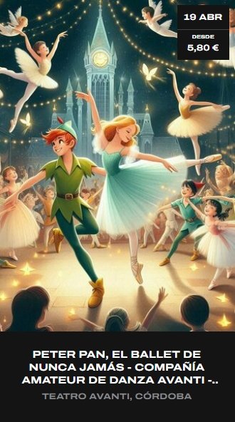 Córdoba. PETER PAN, EL BALLET DE NUNCA JAMÁS