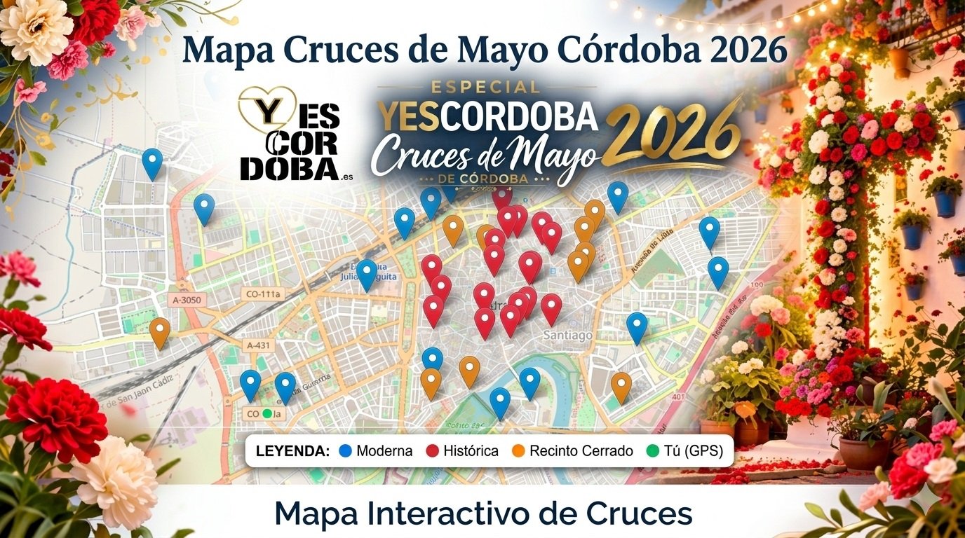 Mapa Cruces de mayo Córdoba 2026