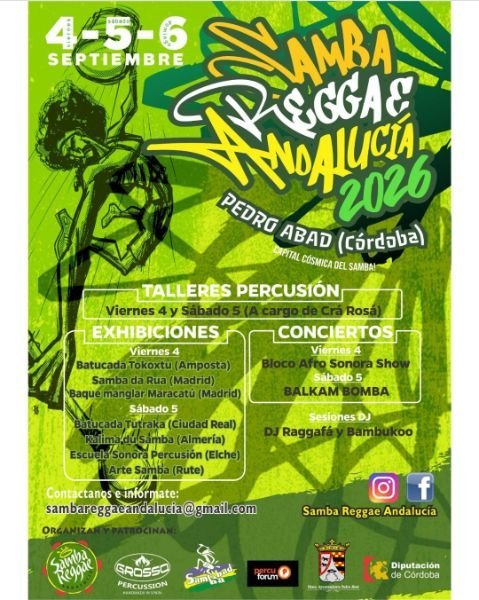 Pedro Abad. SAMBA REGGAE ANDALUCÍA 2026