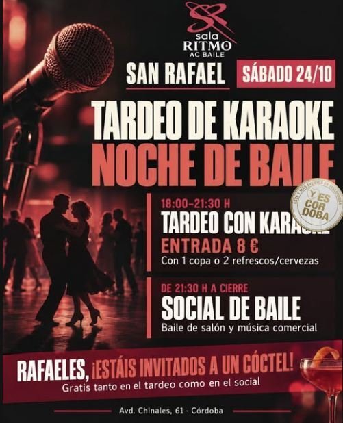 Córdoba. TARDEO DE KARAOKE NOCHE DE BAILE en Sala Ritmo