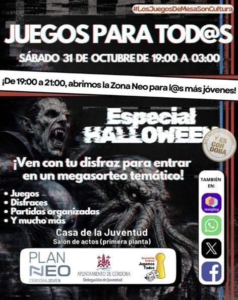 Córdoba. JUEGOS PARA TOD@S especial Halloween