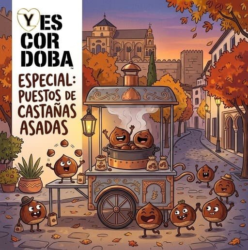 Puestos de castañas en Córdoba