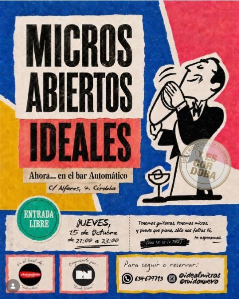 Córdoba. MICROS ABIERTOS IDEALES 15 de octubre