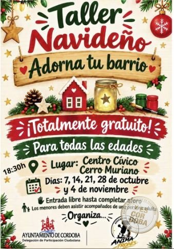 Córdoba. Taller Navideño Adorna tu barrio